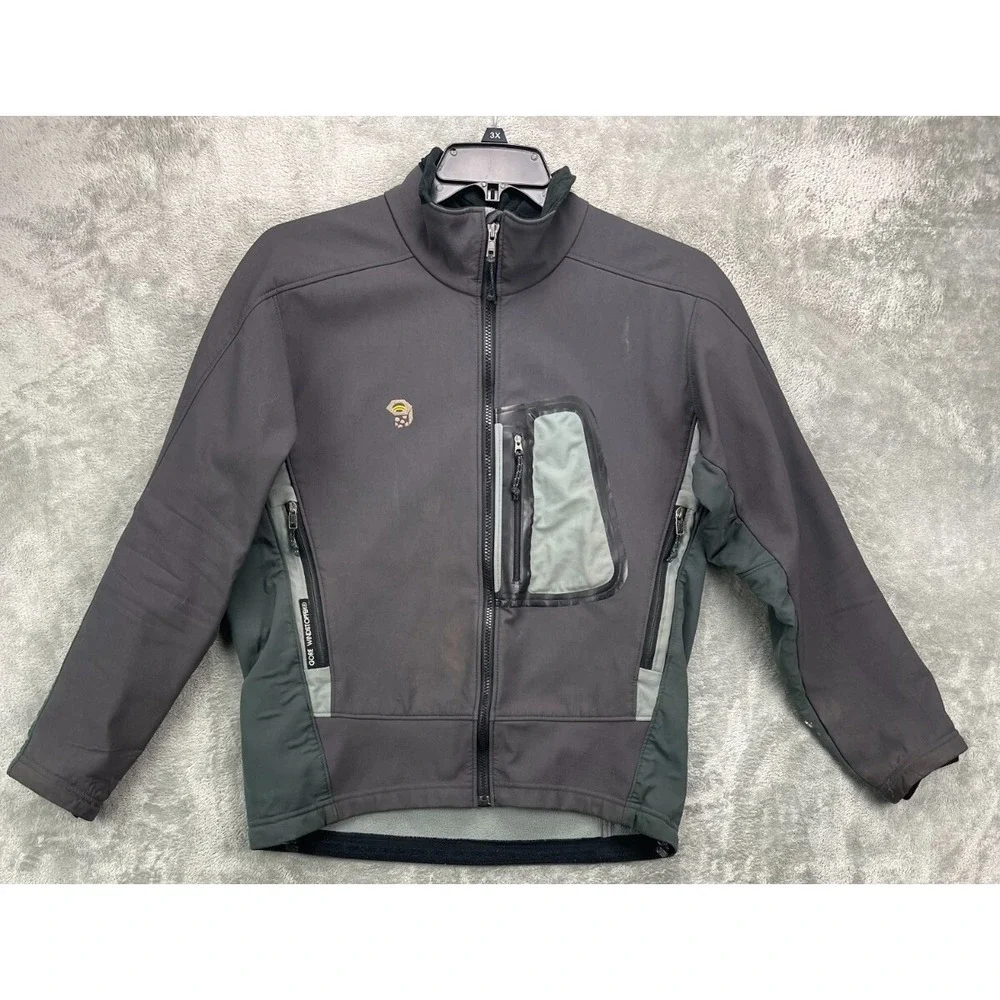 VTG Mountain Hardwear‎ Men's Jacket Medium Gray Gore Wind Stopper Soft Shell